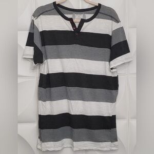 Men's SGR Striped Tee - Black and Gray